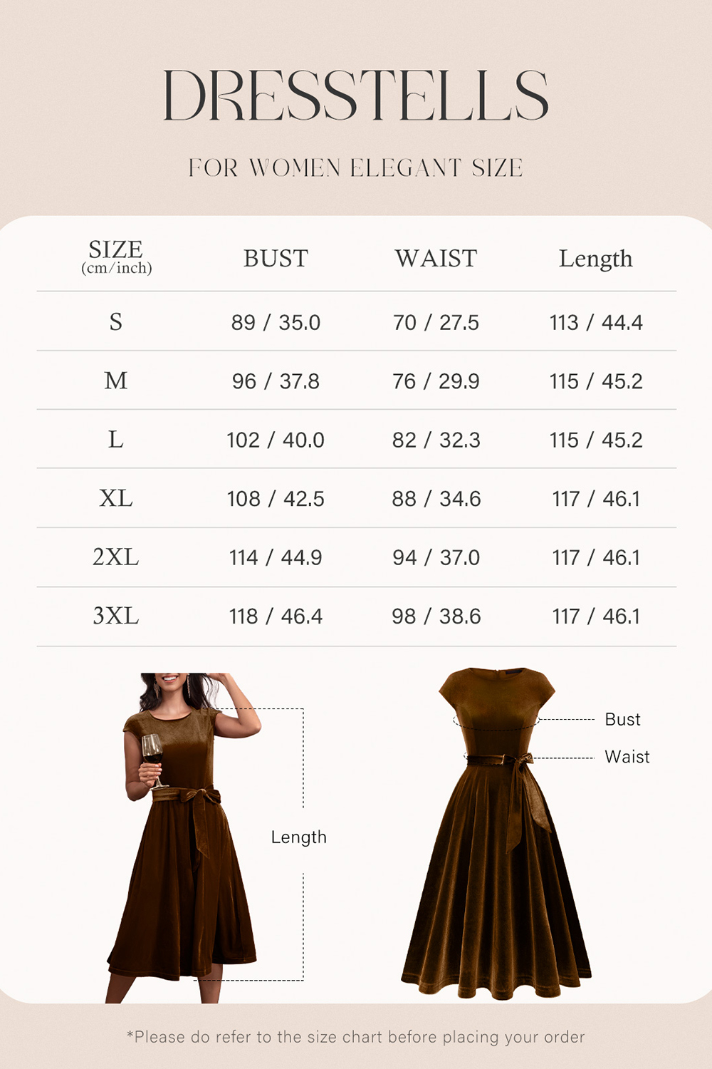 Elegant Round-Neck Short-Sleeve Bow-Tie Ruched Velvet Solid Color A-Line Midi Dress