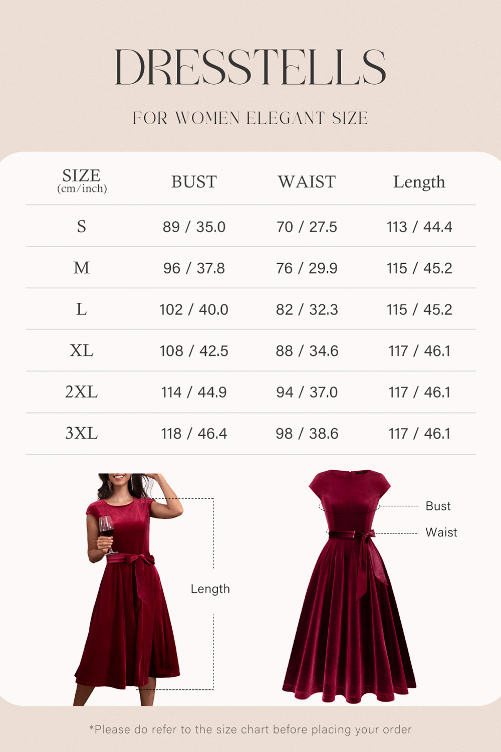 Elegant Round-Neck Short-Sleeve Bow-Tie Ruched Velvet Solid Color A-Line Midi Dress