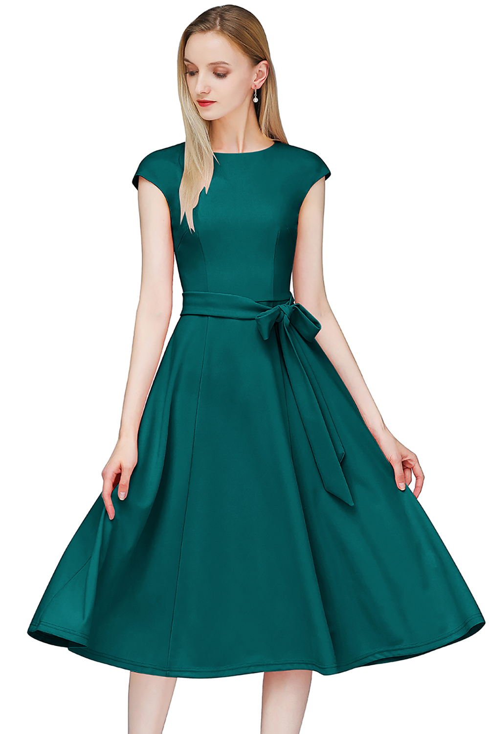 DRESSTELLS Women's Cocktail Dresses 2024 Modest Wedding Guest Dress, Graduation Prom & Bridesmaid