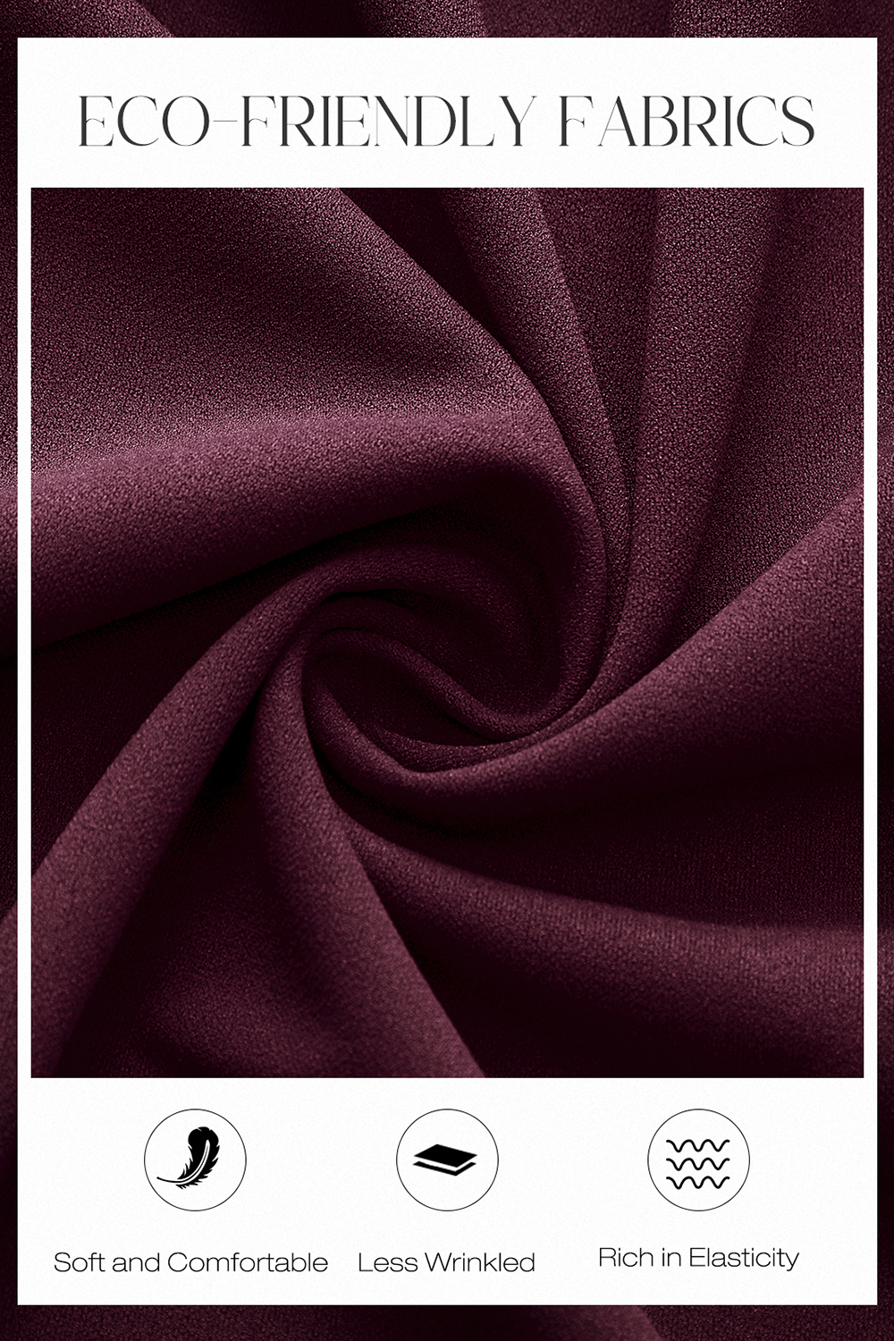 Elegant Chic Burgundy Wedding Party Dress