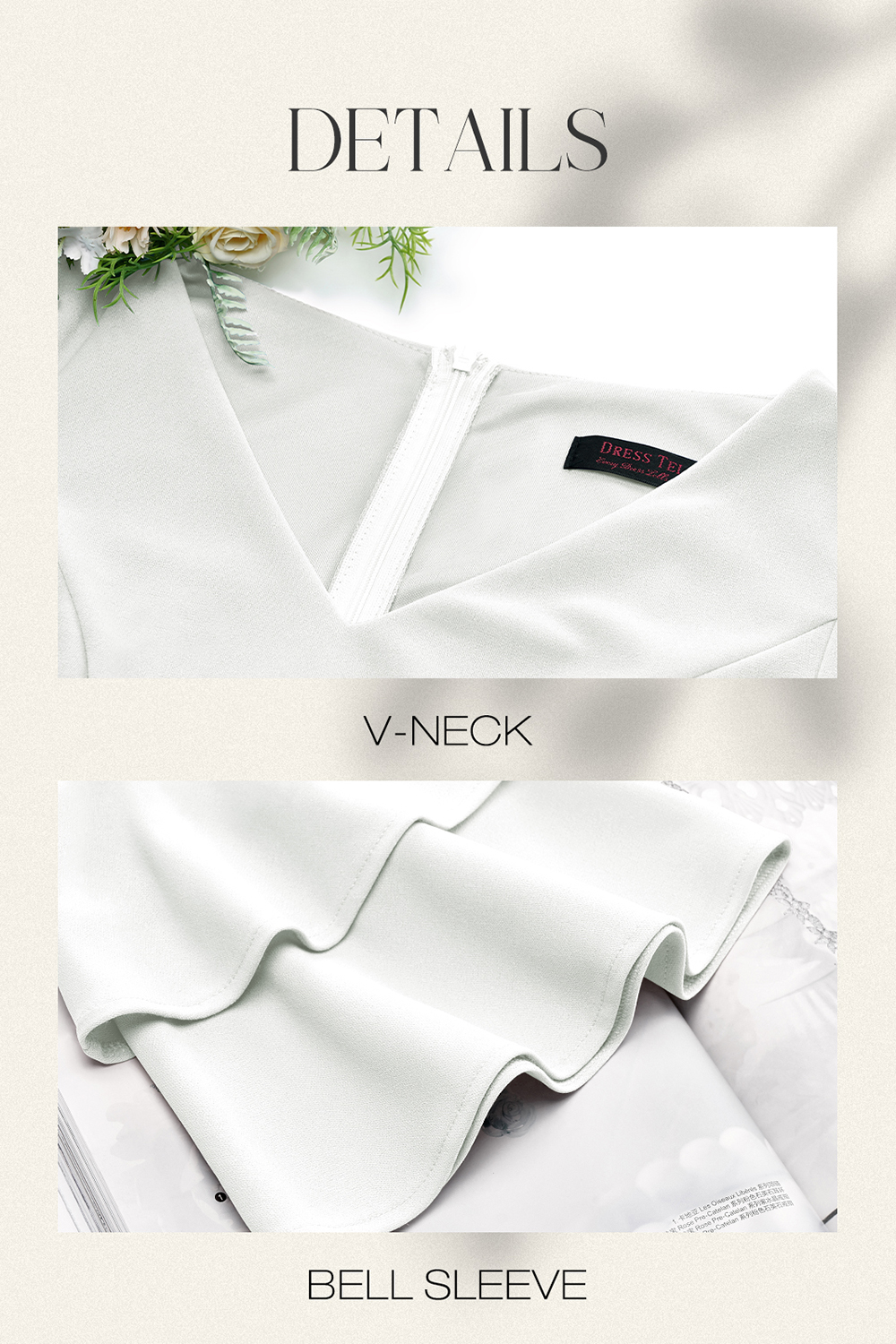 Elegant Chic White Wedding Party Dress