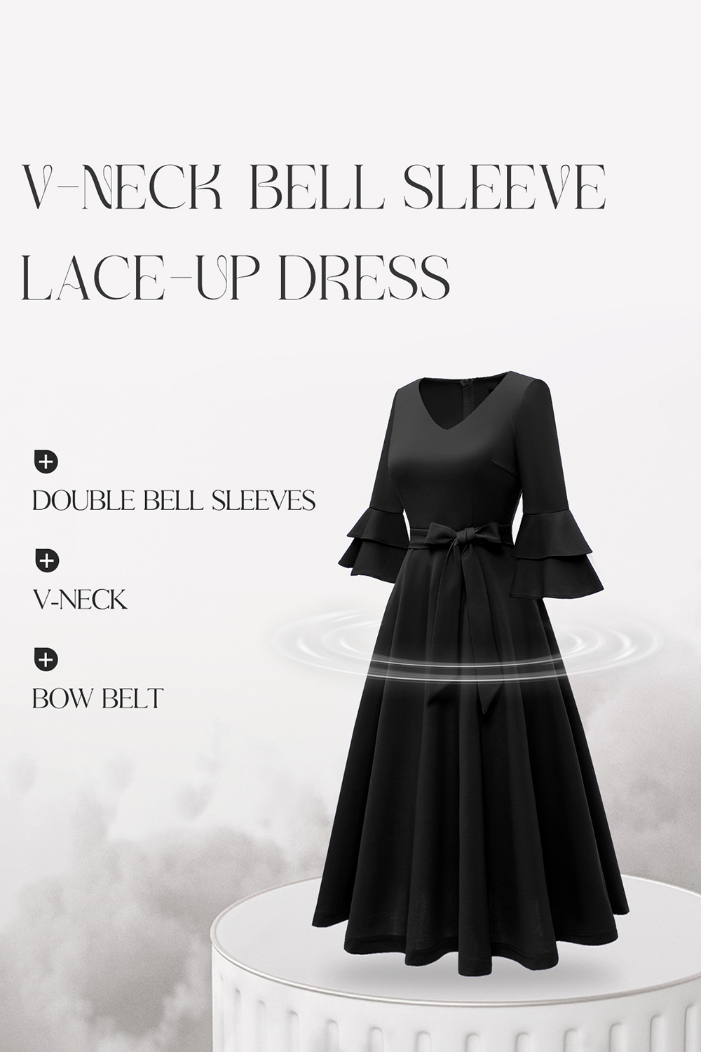 Elegant Chic Black Wedding Party Dress