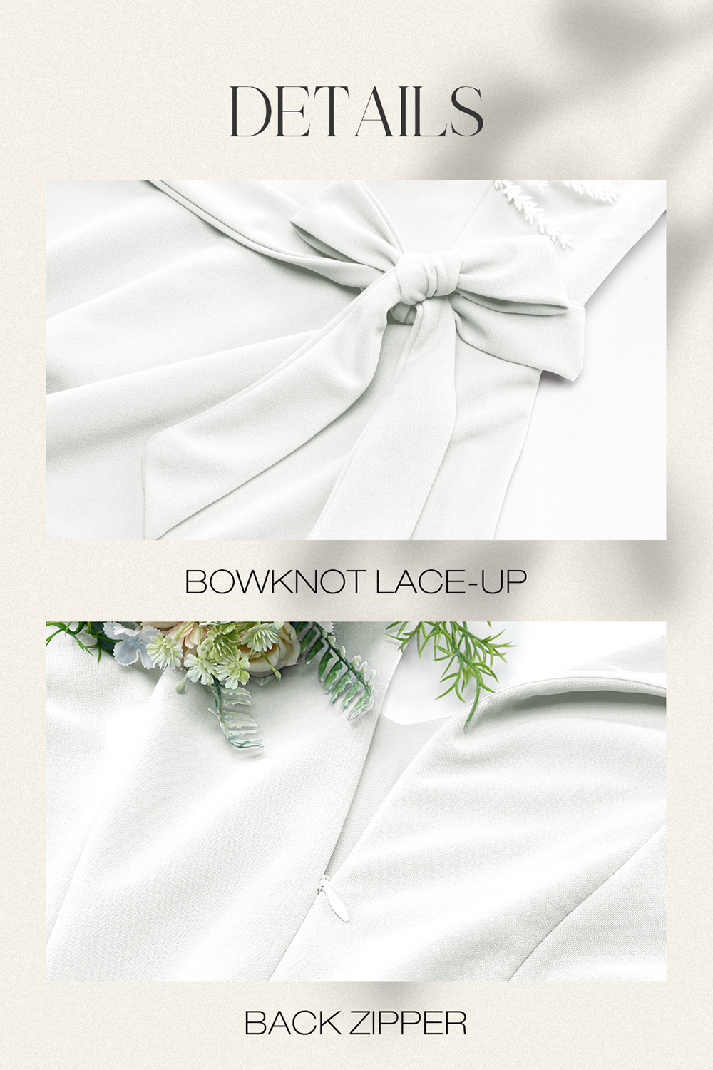 Elegant Chic White Wedding Party Dress