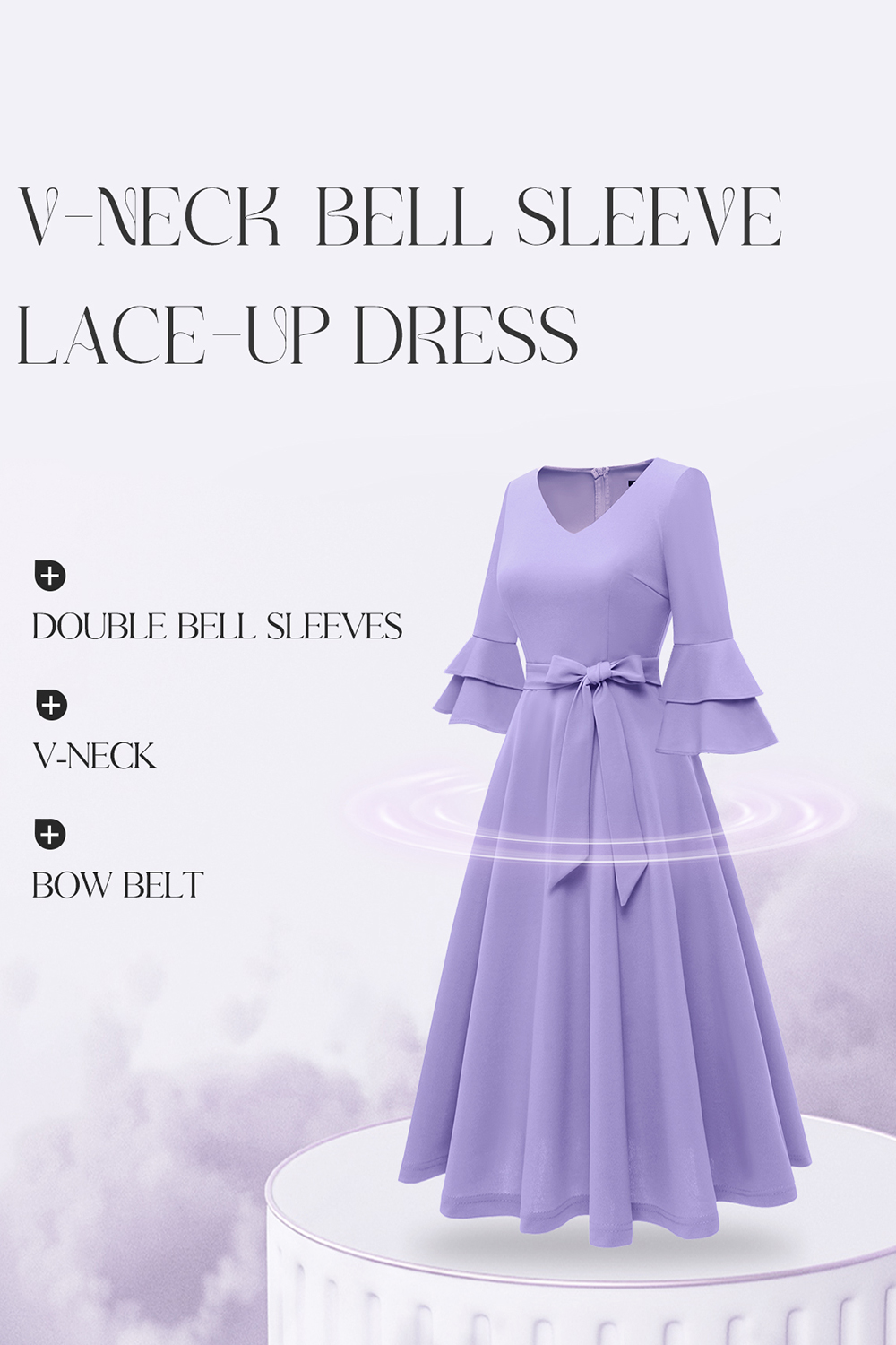 Elegant Chic Lavender Wedding Party Dress