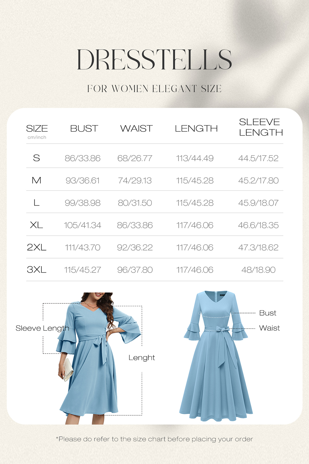 Elegant Chic Blue Wedding Party Dress