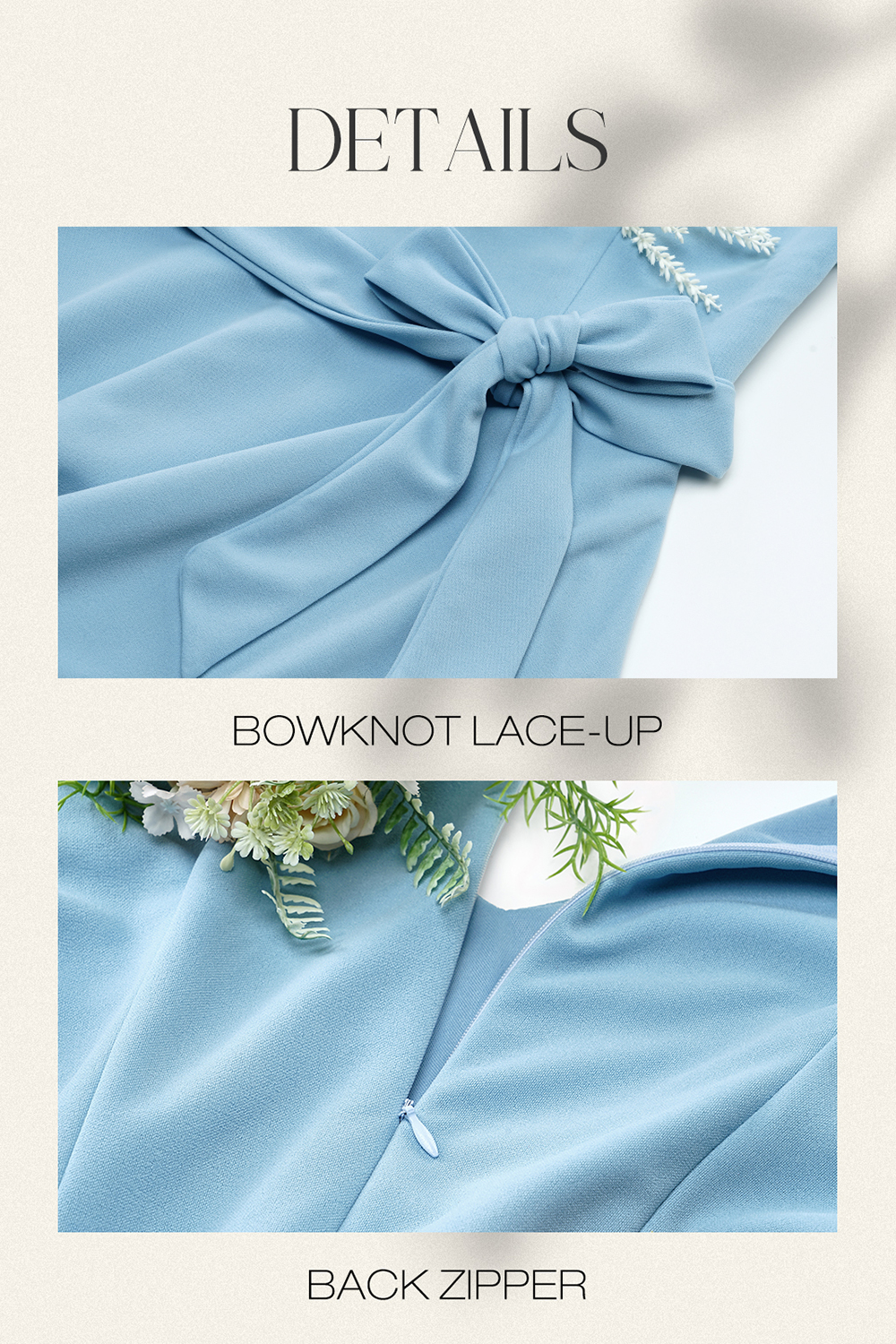 Elegant Chic Blue Wedding Party Dress