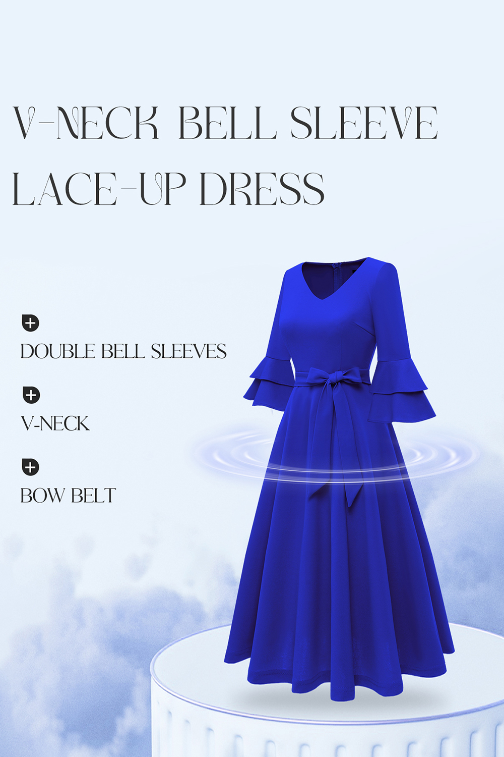 Elegant Chic Royal Blue Wedding Party Dress