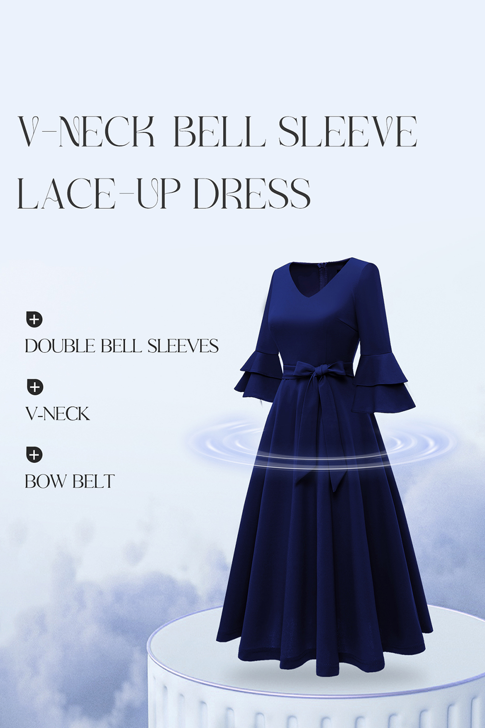 Elegant Chic Navy Wedding Party Dress