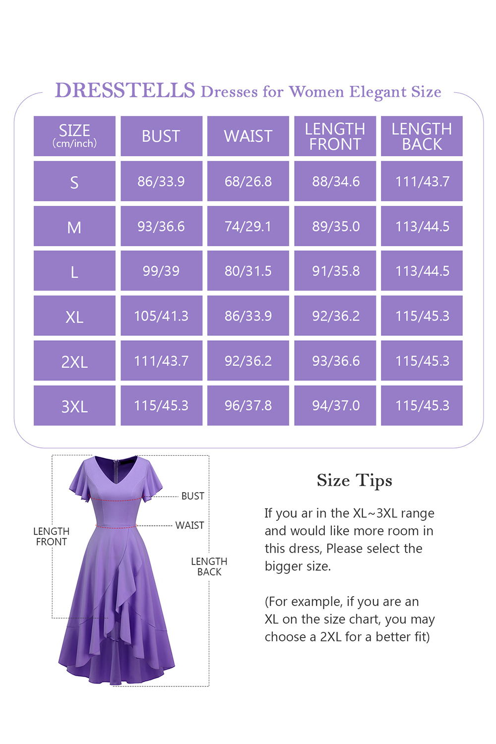 Modest Asymmetrical Lavender V-Neck Ruffle Sleeve Wedding Guest & Cocktail Dress