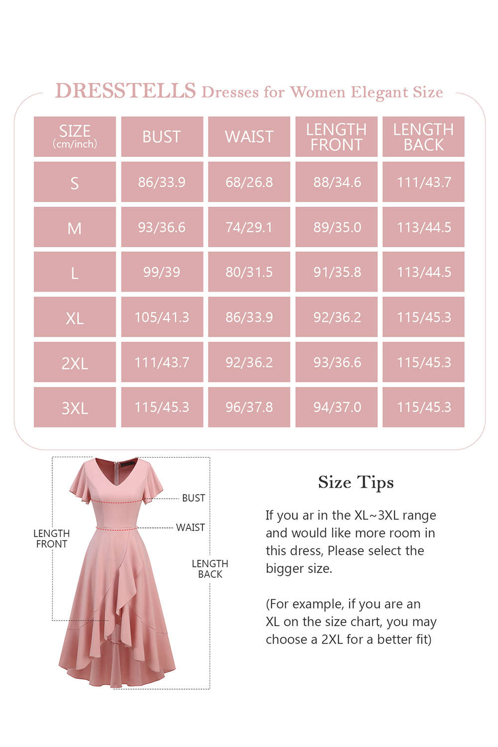 Modest Asymmetrical Blush V-Neck Ruffle Sleeve Wedding Guest & Cocktail Dress