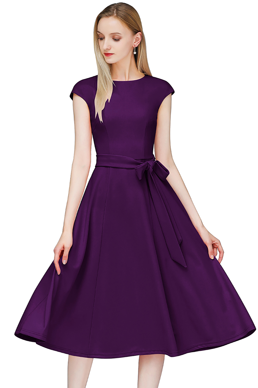 DRESSTELLS Women's Cocktail Dresses 2024 Modest Wedding Guest Dress, Graduation Prom & Bridesmaid