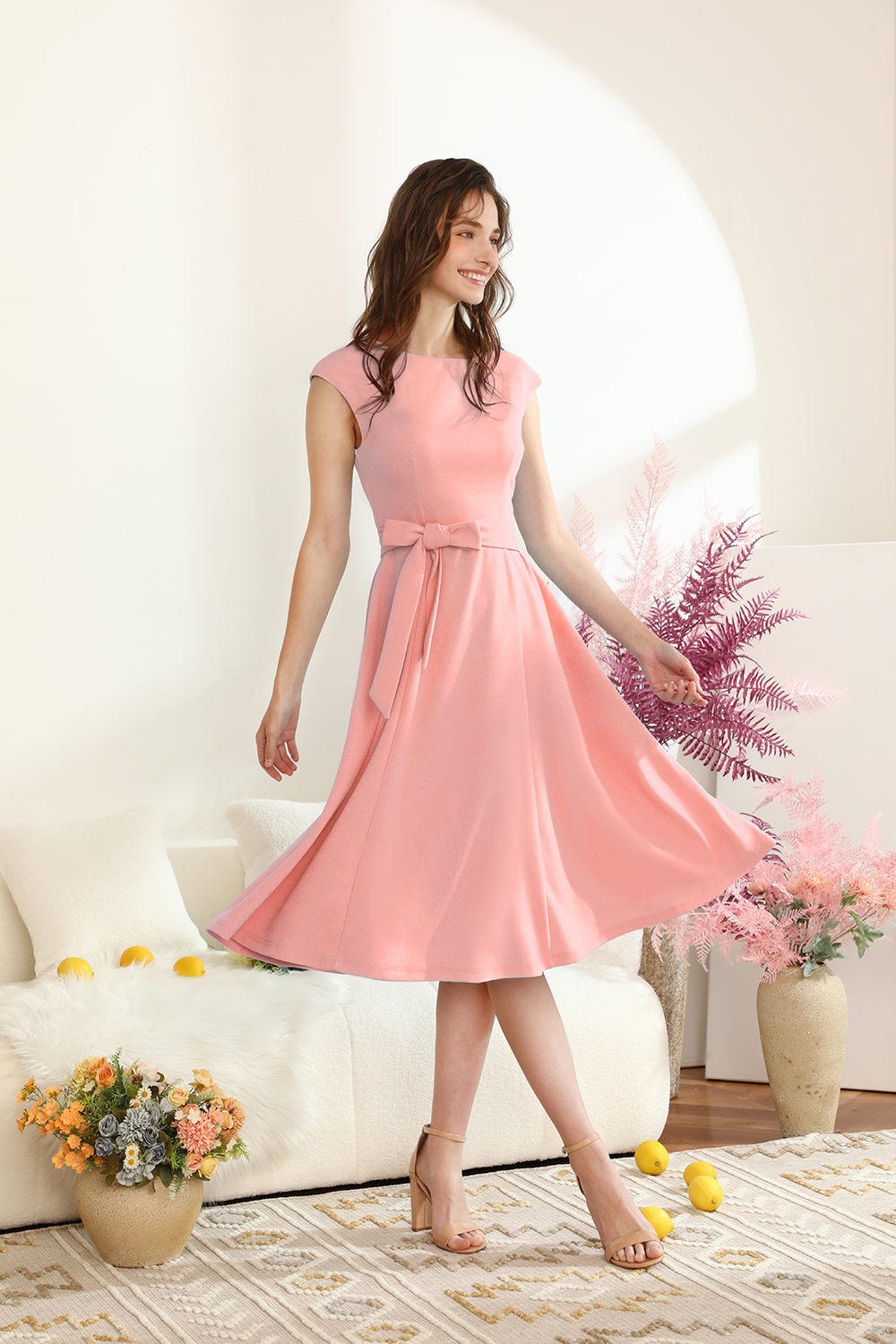 DRESSTELLS Women's Cocktail Dresses 2024 Modest Wedding Guest Dress, Graduation Prom & Bridesmaid