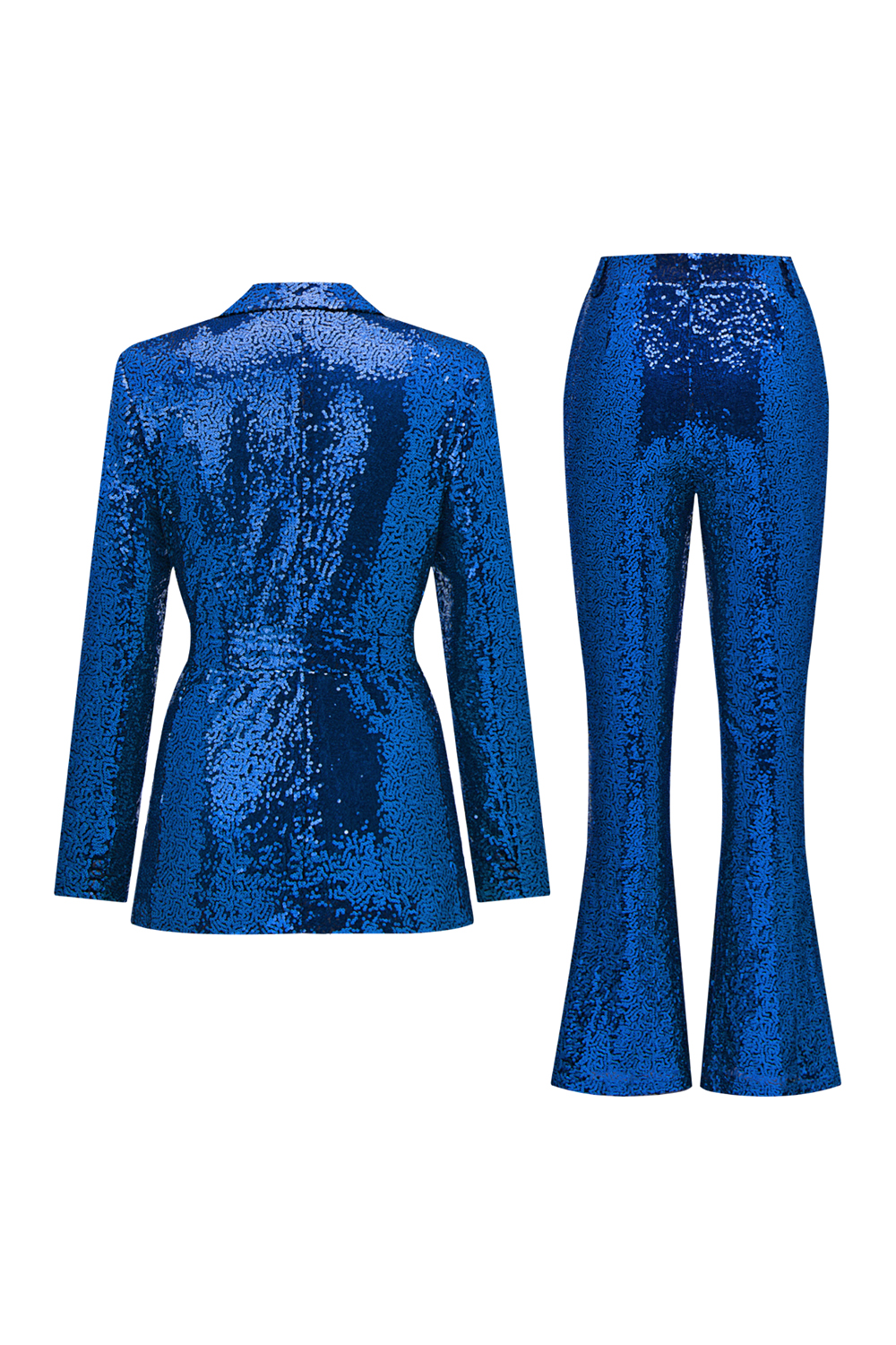 Elegant Tuxedo Party Suit for Women - Sequined Design for Formal Events