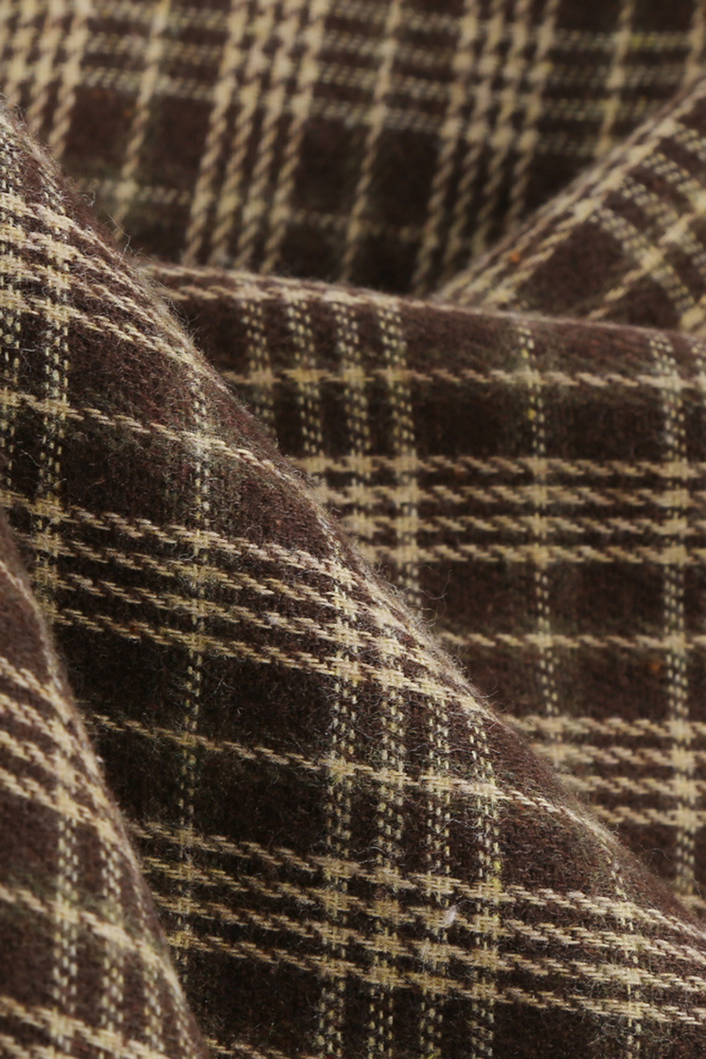 Vintage Elegant Coffee Grid A Line 1950s Swing Dress