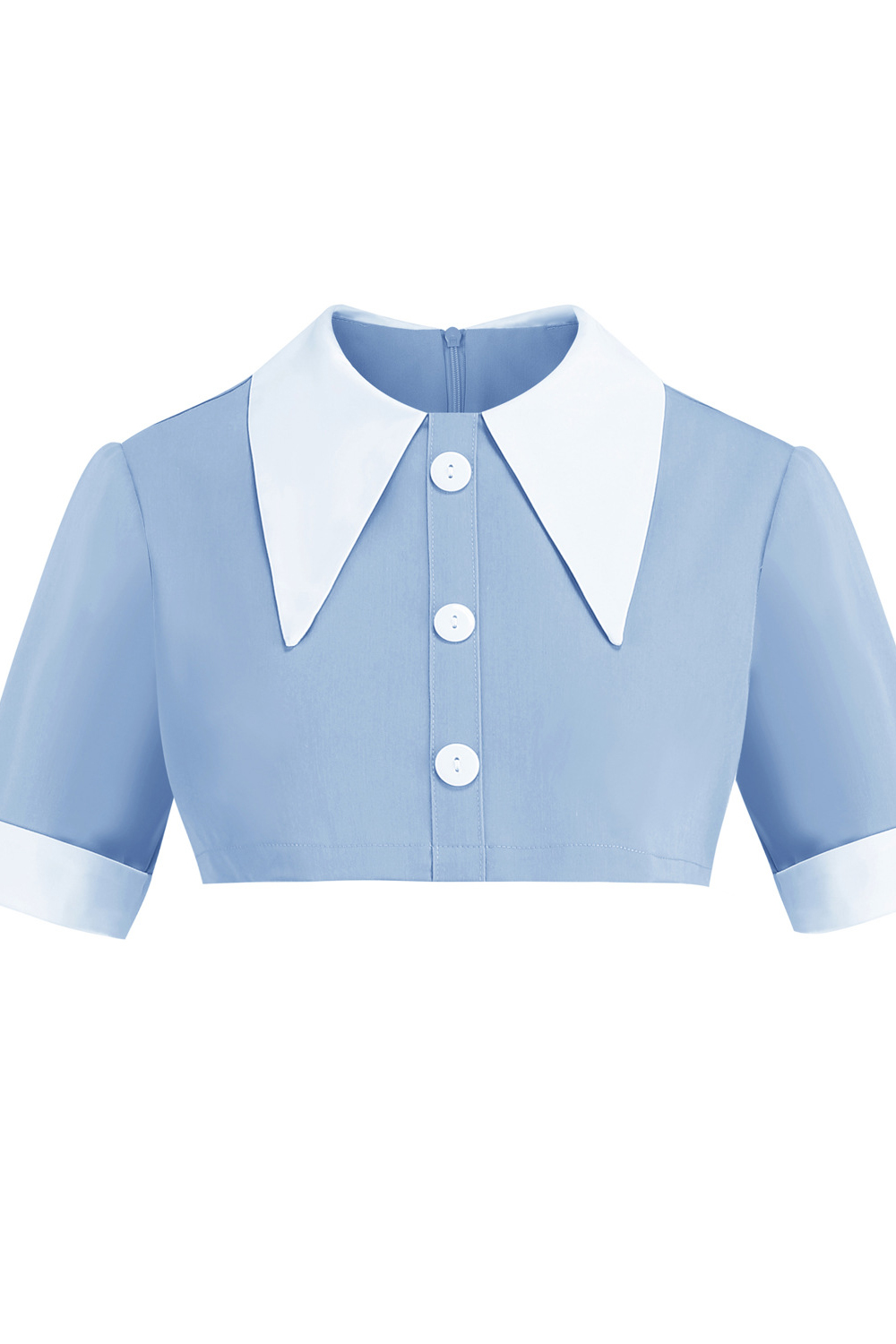 Vintage 1950s Blue A-Line Two-Piece Swing Dress