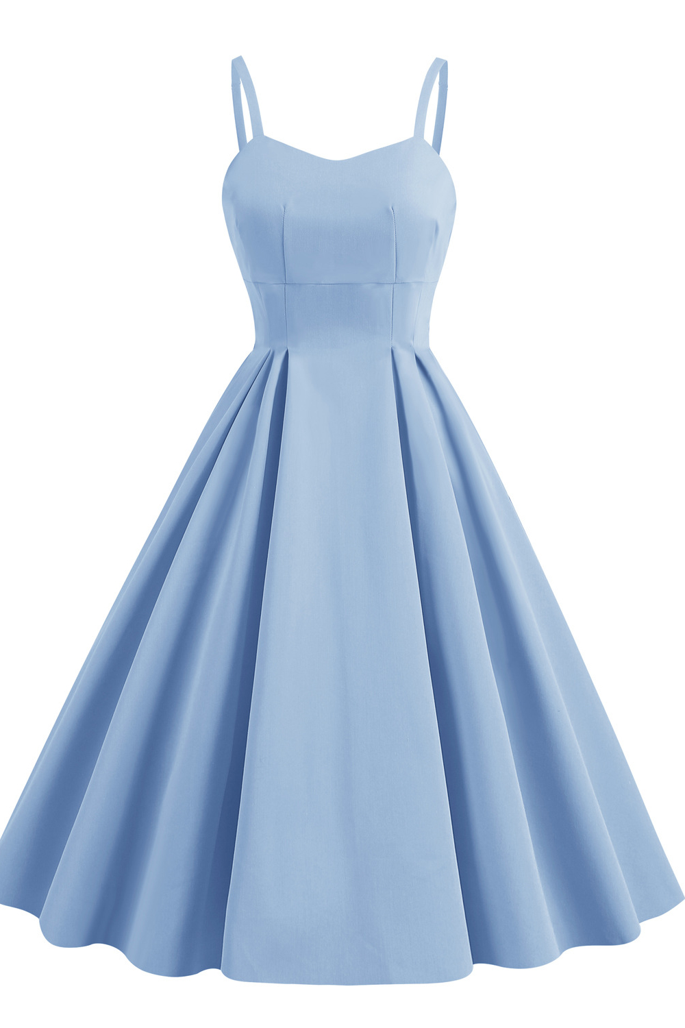 Vintage 1950s Blue A-Line Two-Piece Swing Dress