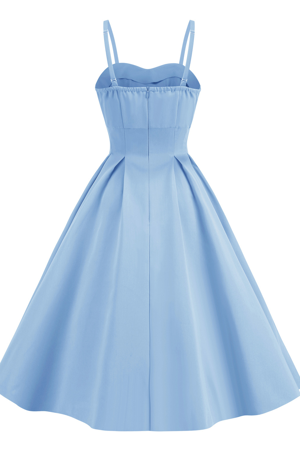 Vintage 1950s Blue A-Line Two-Piece Swing Dress