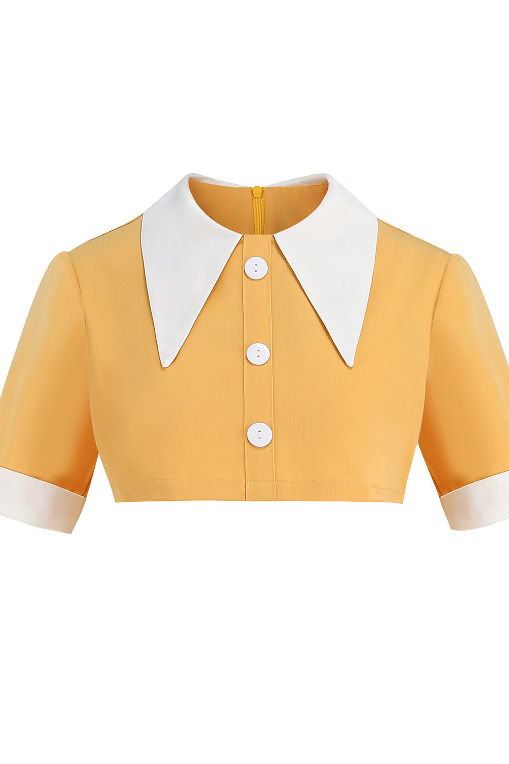 Vintage 1950s Yellow A-Line Two-Piece Swing Dress