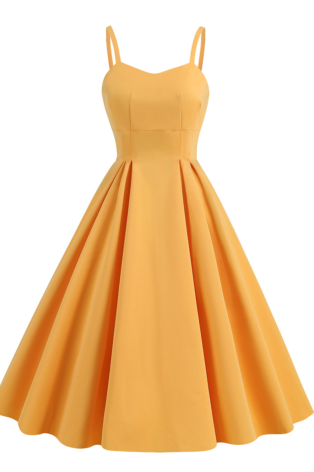 Vintage 1950s Yellow A-Line Two-Piece Swing Dress