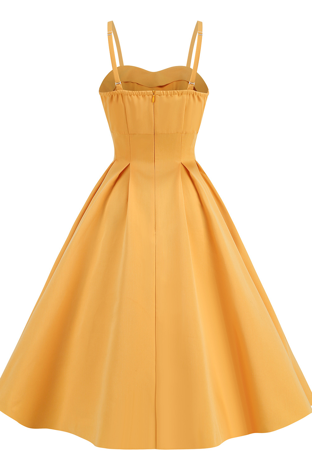 Vintage 1950s Yellow A-Line Two-Piece Swing Dress