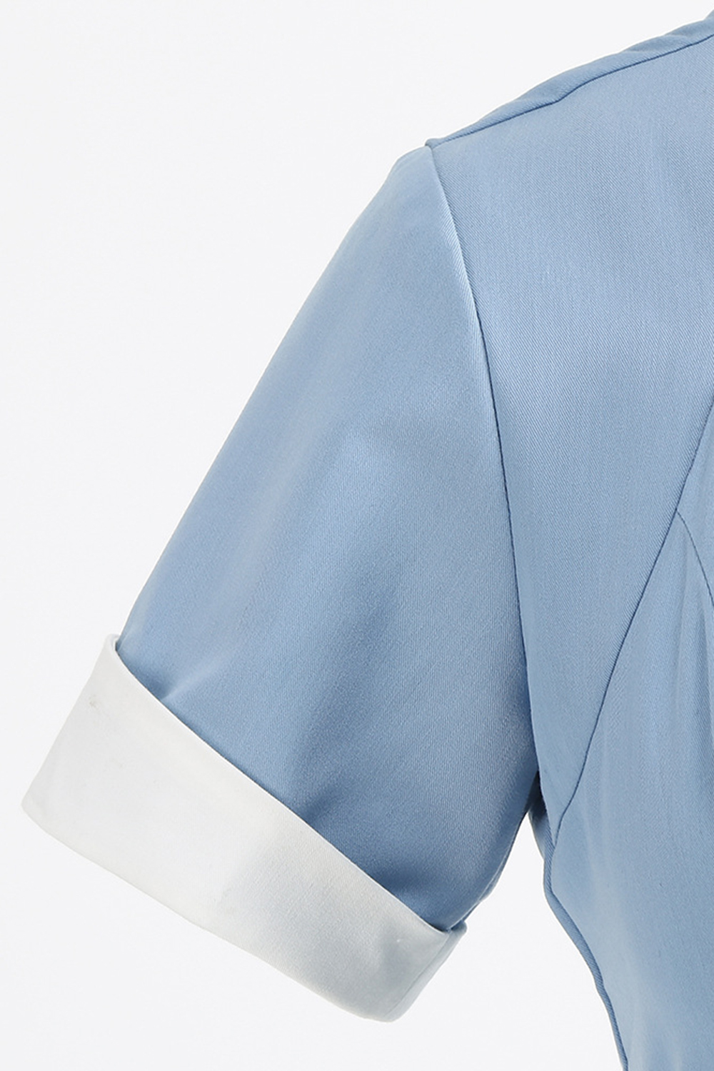 Vintage Blue 1950s A-Line Swing Dress with Belt