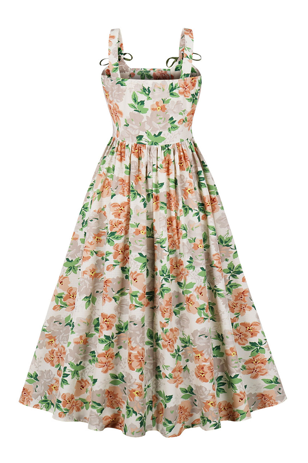 Versatile Vintage Pink Floral Midi Dress for Casual, Formal/Party Occasions