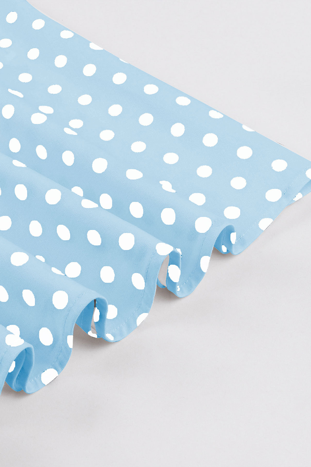 Versatile Vintage Blue Casual, Formal/Party Occasions Dress with Polka Dot