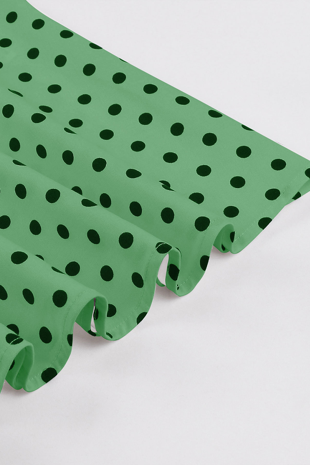 Versatile Vintage Green Casual, Formal/Party Occasions Dress with Polka Dot