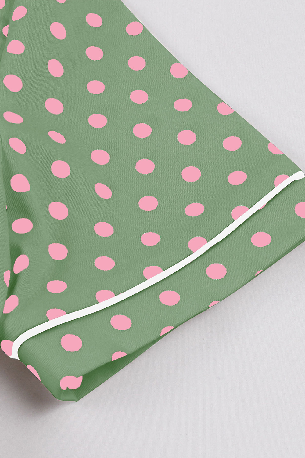 Versatile Vintage Green&Pink Casual, Formal/Party Occasions Dress with Polka Dot