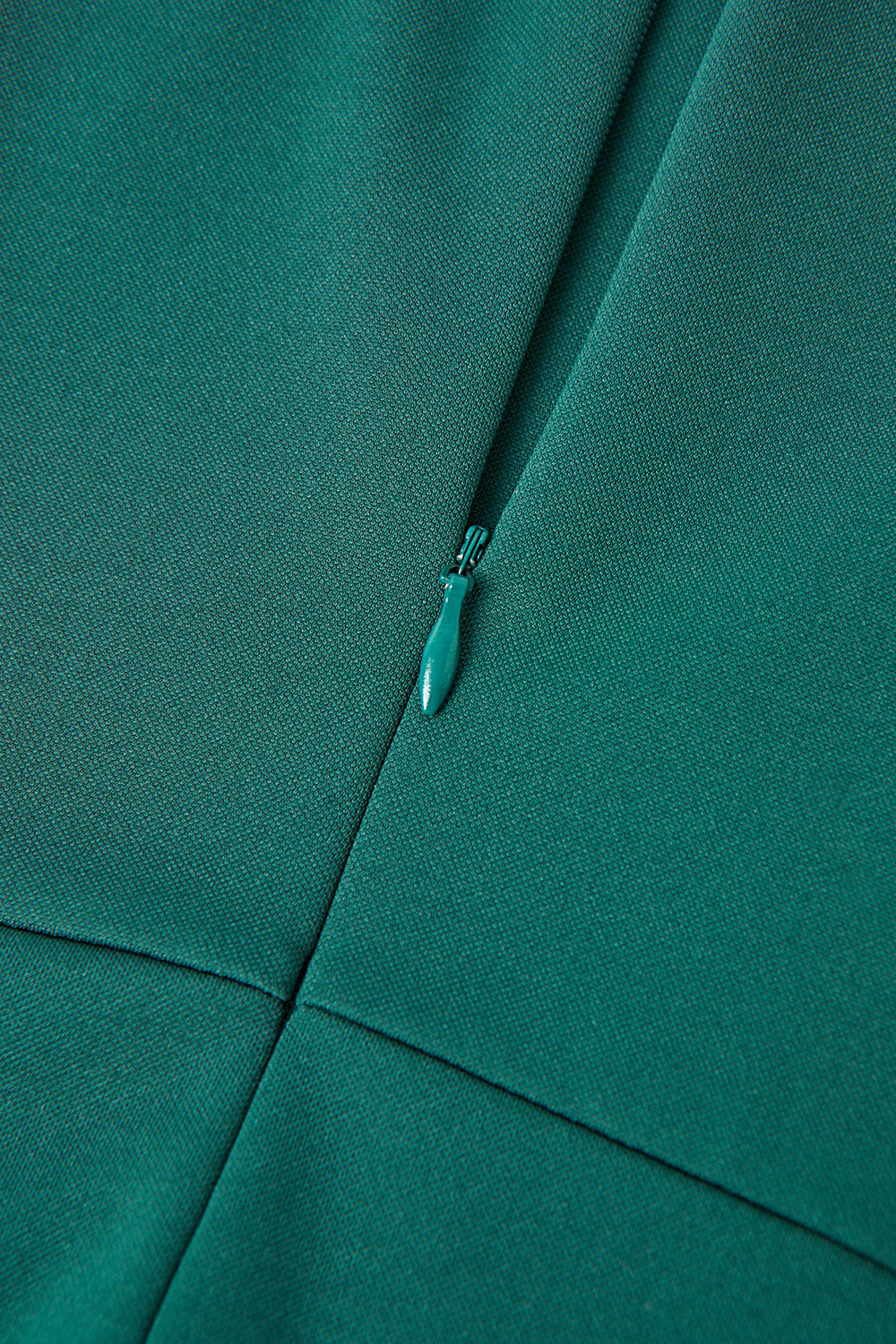 Classic V-Neck Short-Sleeve Satin Midi Cocktail Dress