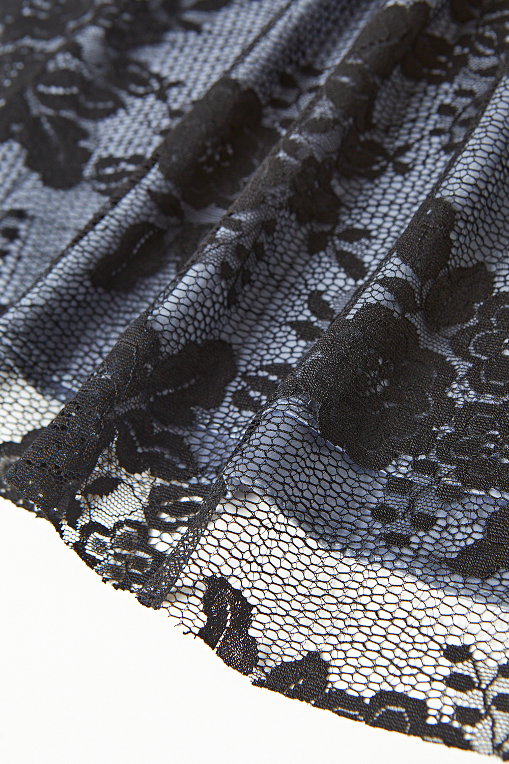 V-Neck Lace Appliqué Short Sleeves Midi Cocktail Aline Dress