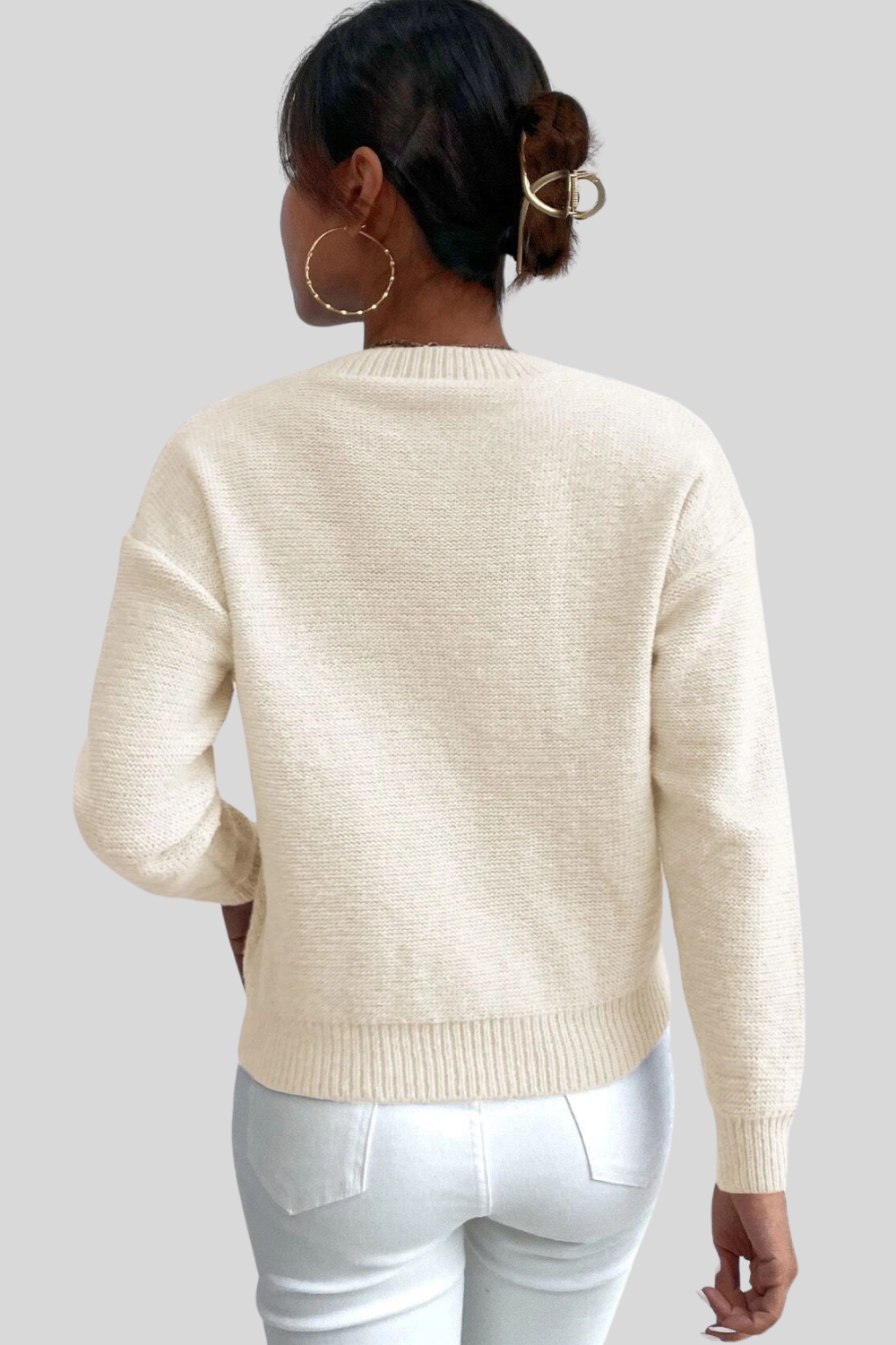 2024 Autumn Winter Women's Cable Knit Sweater - Trendy Loose Casual Pullover