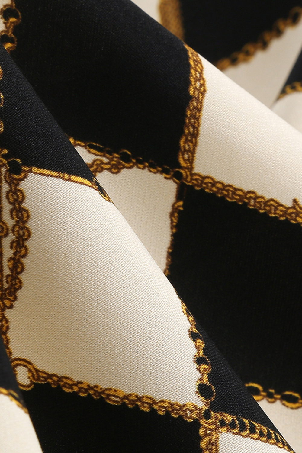 Elegant Vintage Black Grid 1950s A-Line Swing Dress with Halter Neckline