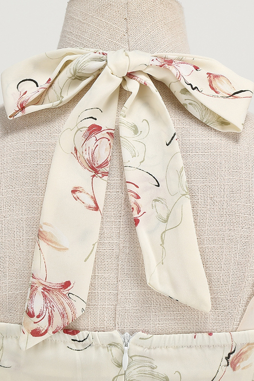 Elegant Vintage Black Grid 1950s A-Line Swing Dress with Halter Neckline