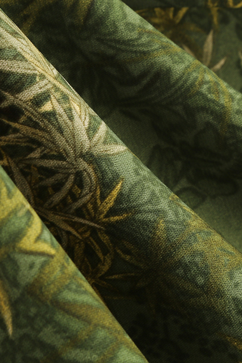  Classic Army Green Pleated Vintage Skirt