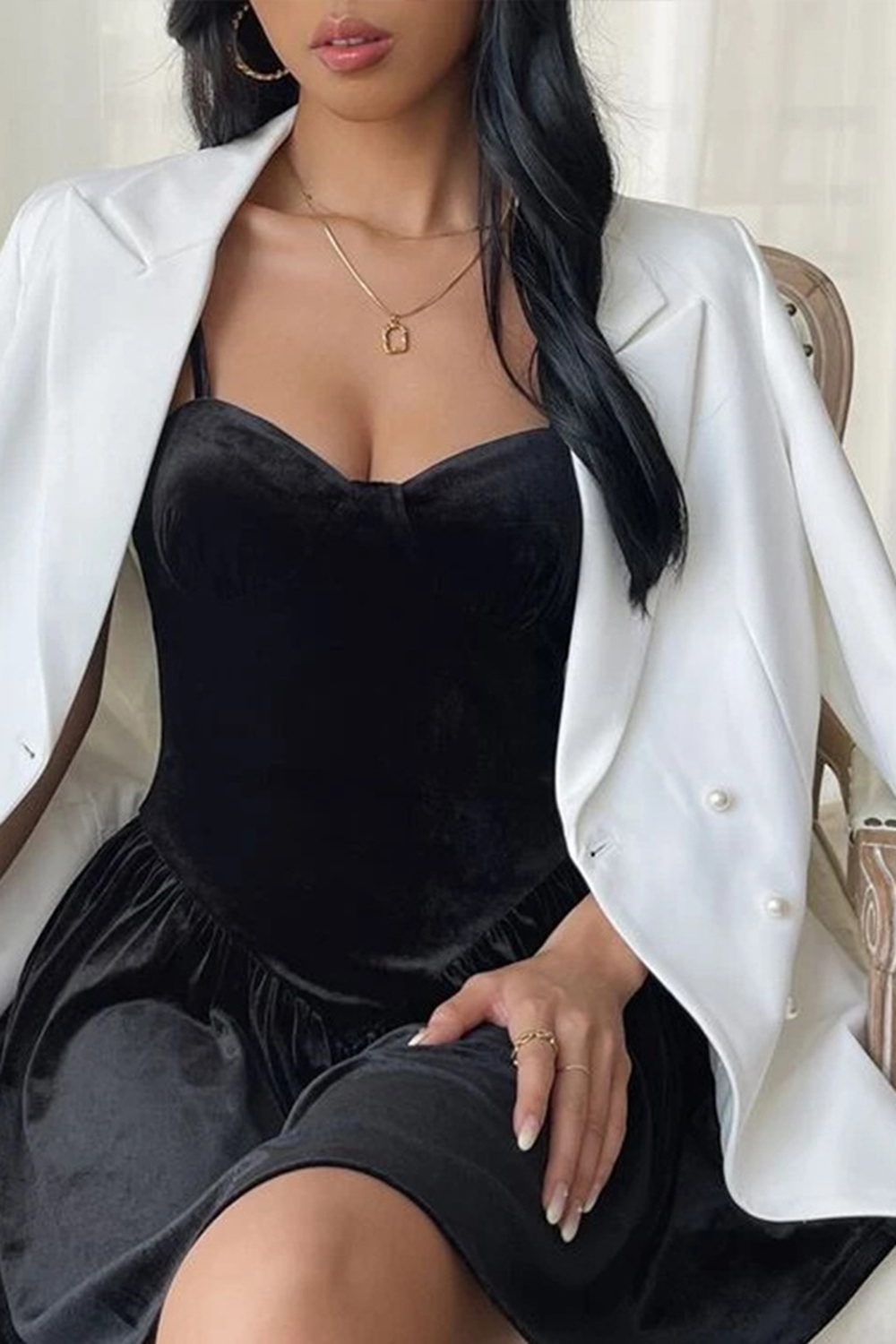 Sexy Elegant Velvet Sweetheart Neck Black Bodycon Homecoming Dress