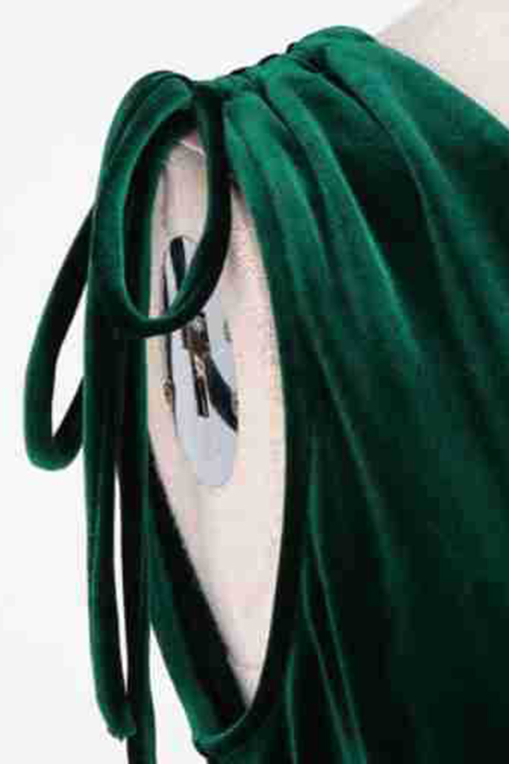 Elegant Chic A-Line Velvet Double V-Neck Cocktail Party Dress with Fringe