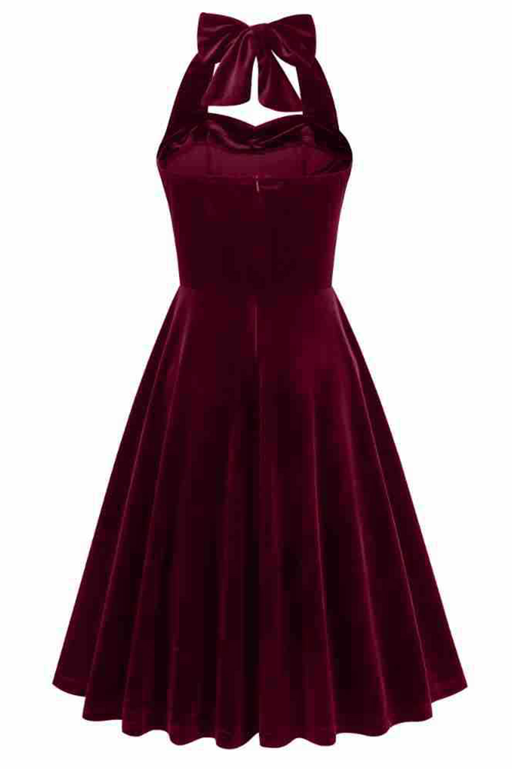 Elegant 1950s Vintage A-Line Velvet Cocktail Party Dress