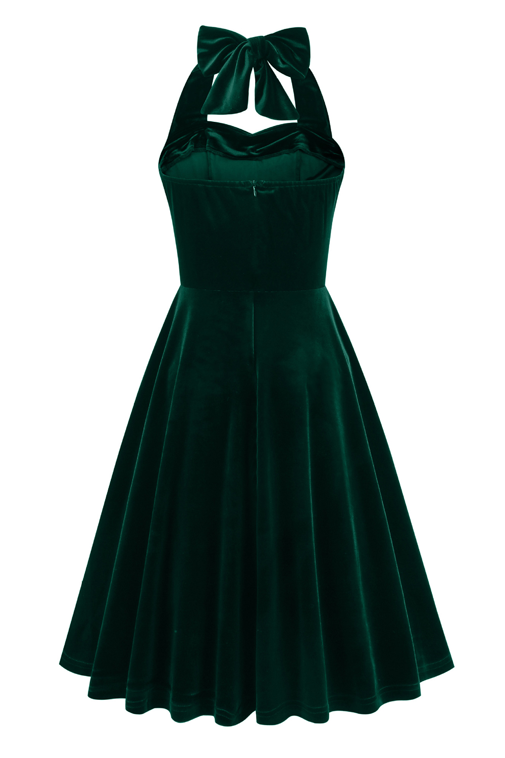 Elegant 1950s Vintage A-Line Velvet Cocktail Party Dress