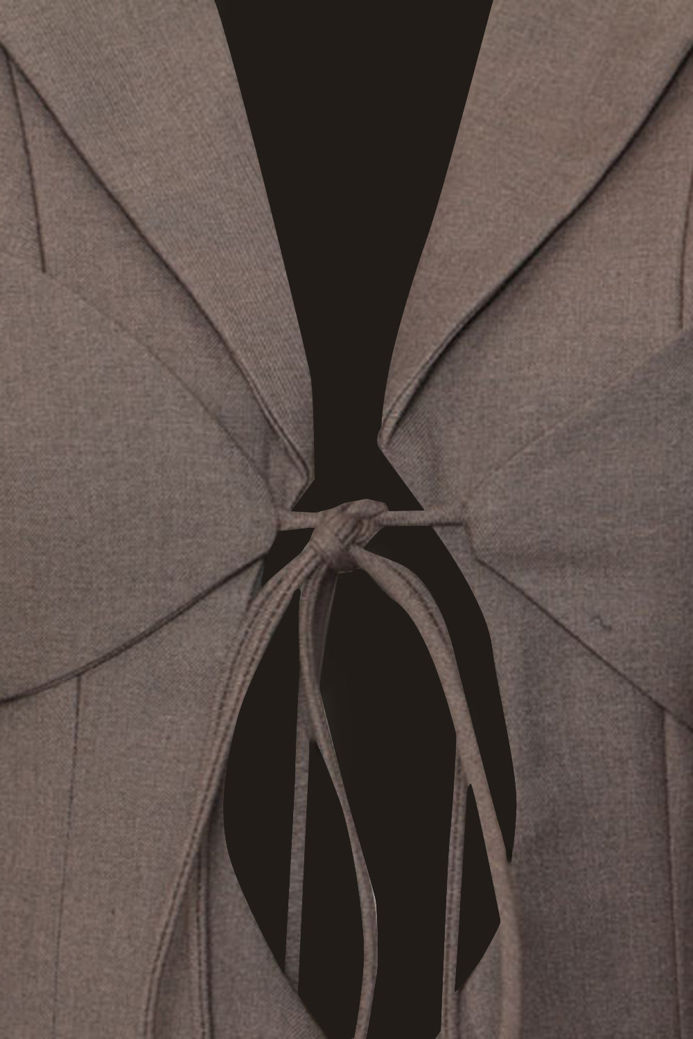 Coffee Slim Fit Lace-up Women Blazer