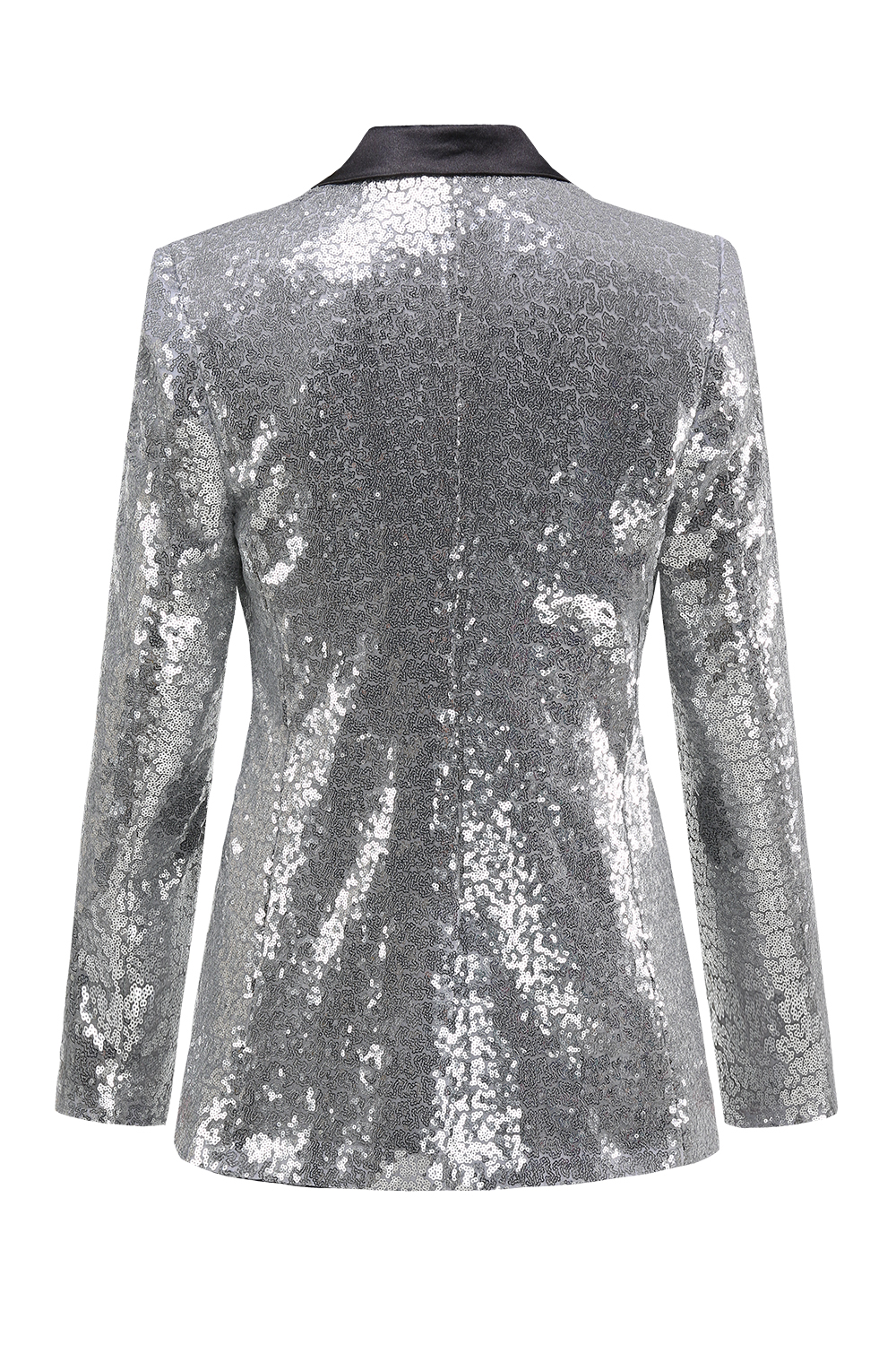 Sequin Women's Blazer with Shiny Lapel