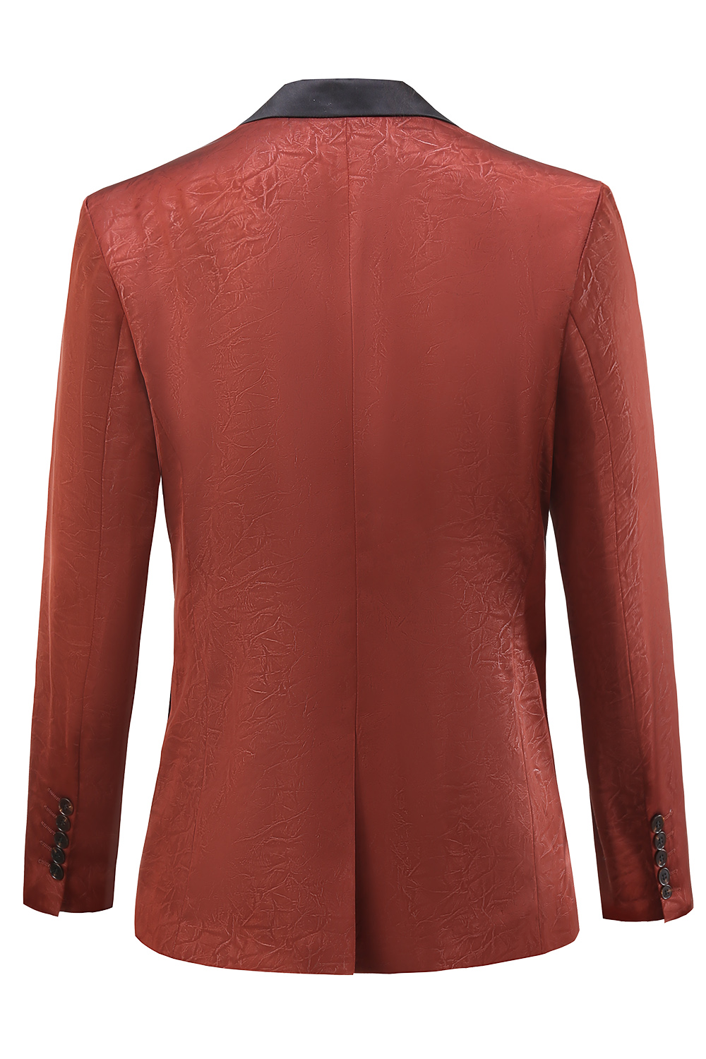 Chic Rust Lapel Long Sleeve Women's Suit for Formal Occasions