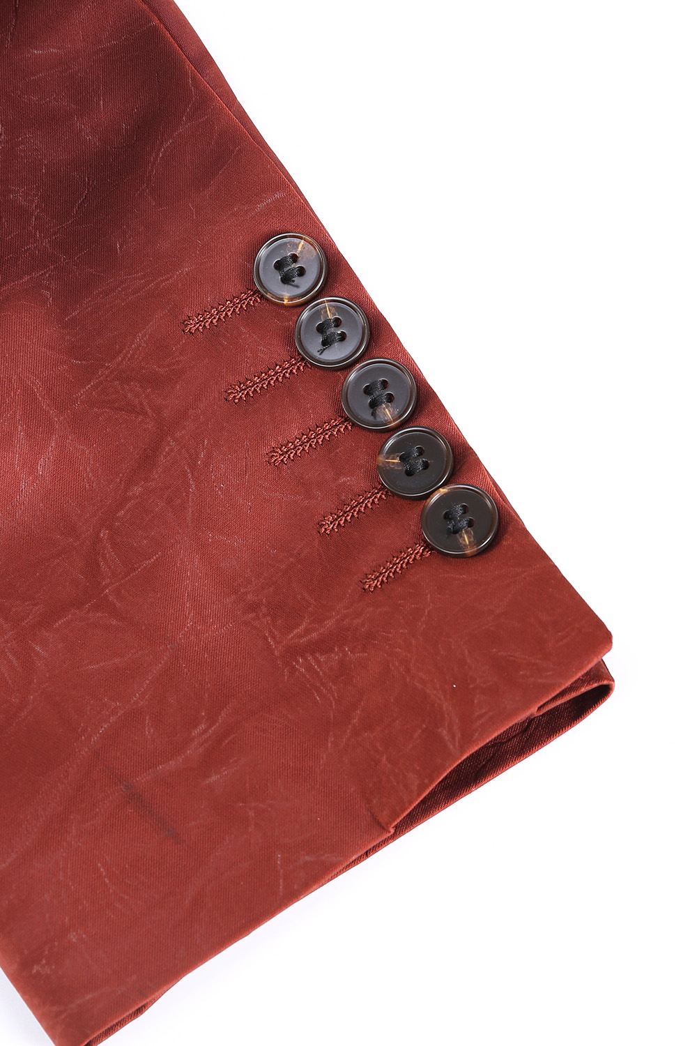 Chic Rust Lapel Long Sleeve Women's Suit for Formal Occasions