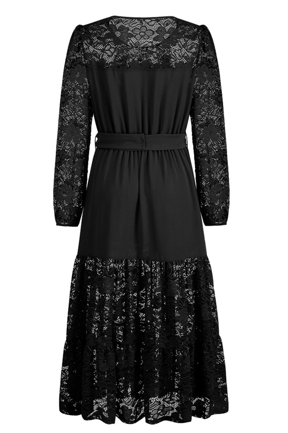 Calf-length Elegant patterned waist cocktail dress