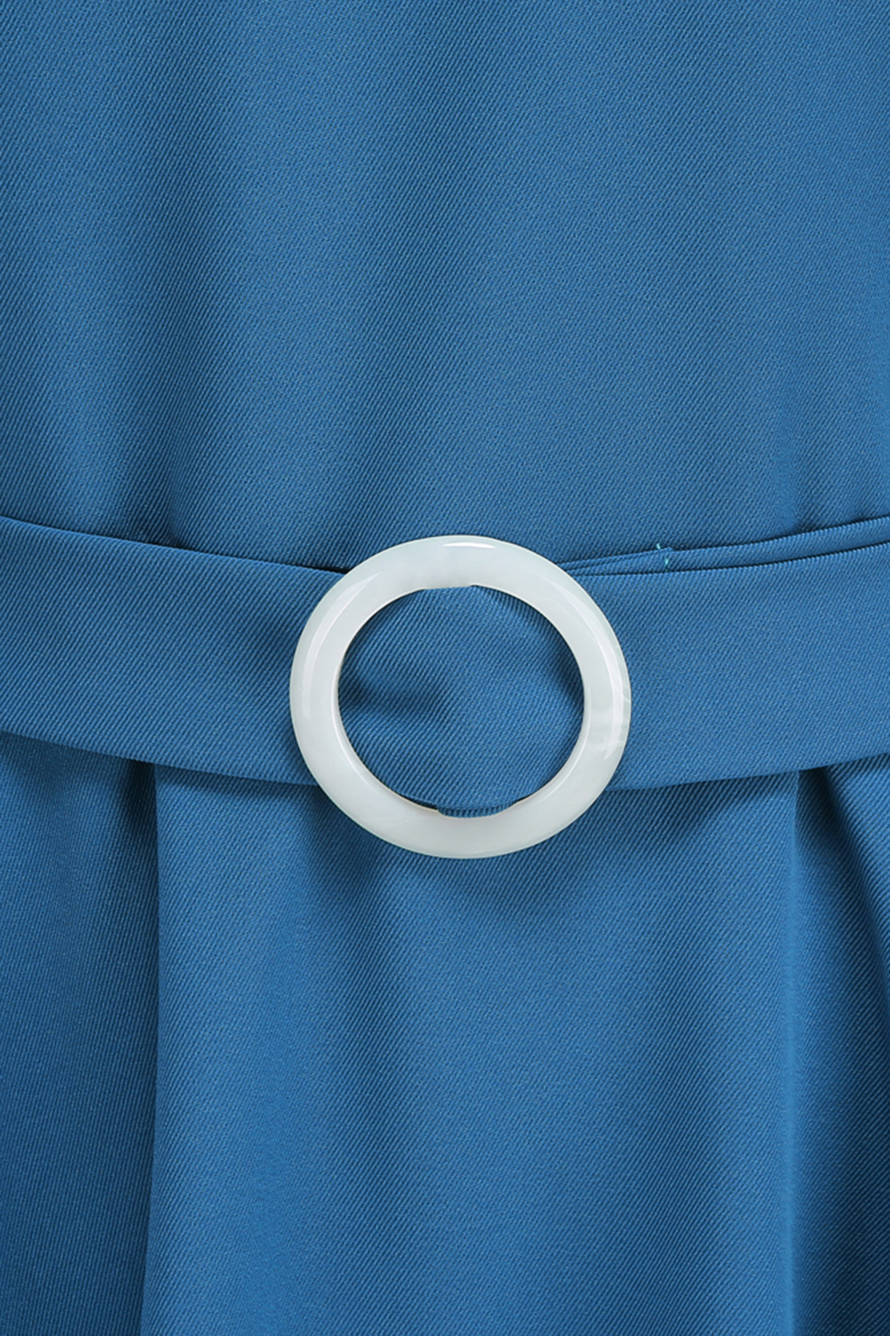 Solid Color Round Neck Short Sleeve Ruched Satin A-Line Midi Cocktall Dress