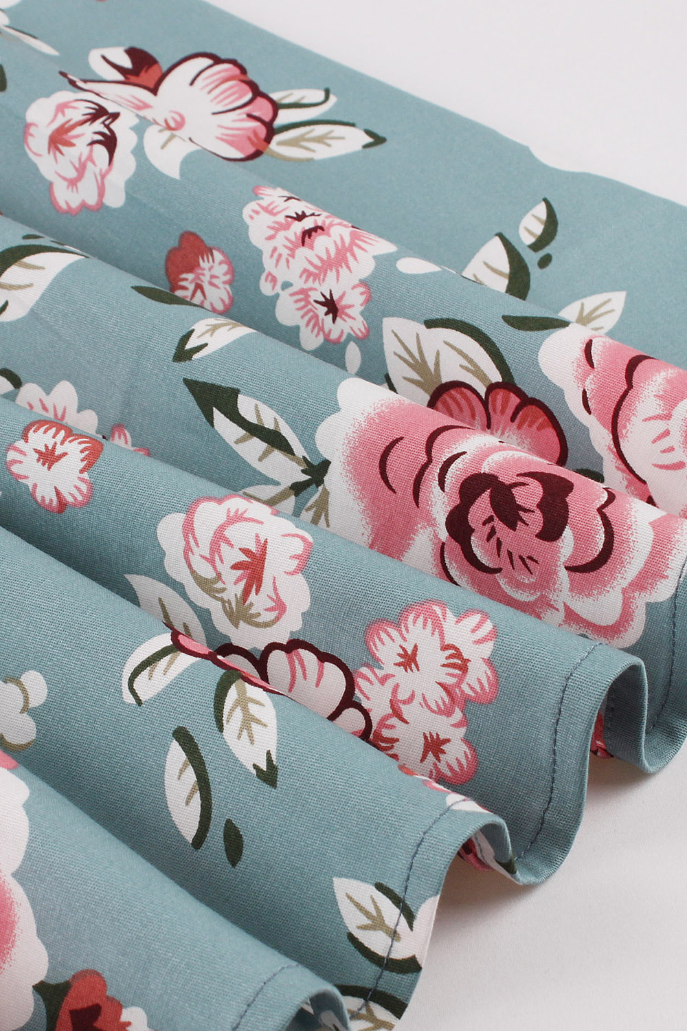 Round Neck Bowknot Floral Print Tie-Waist Midi Party Dress