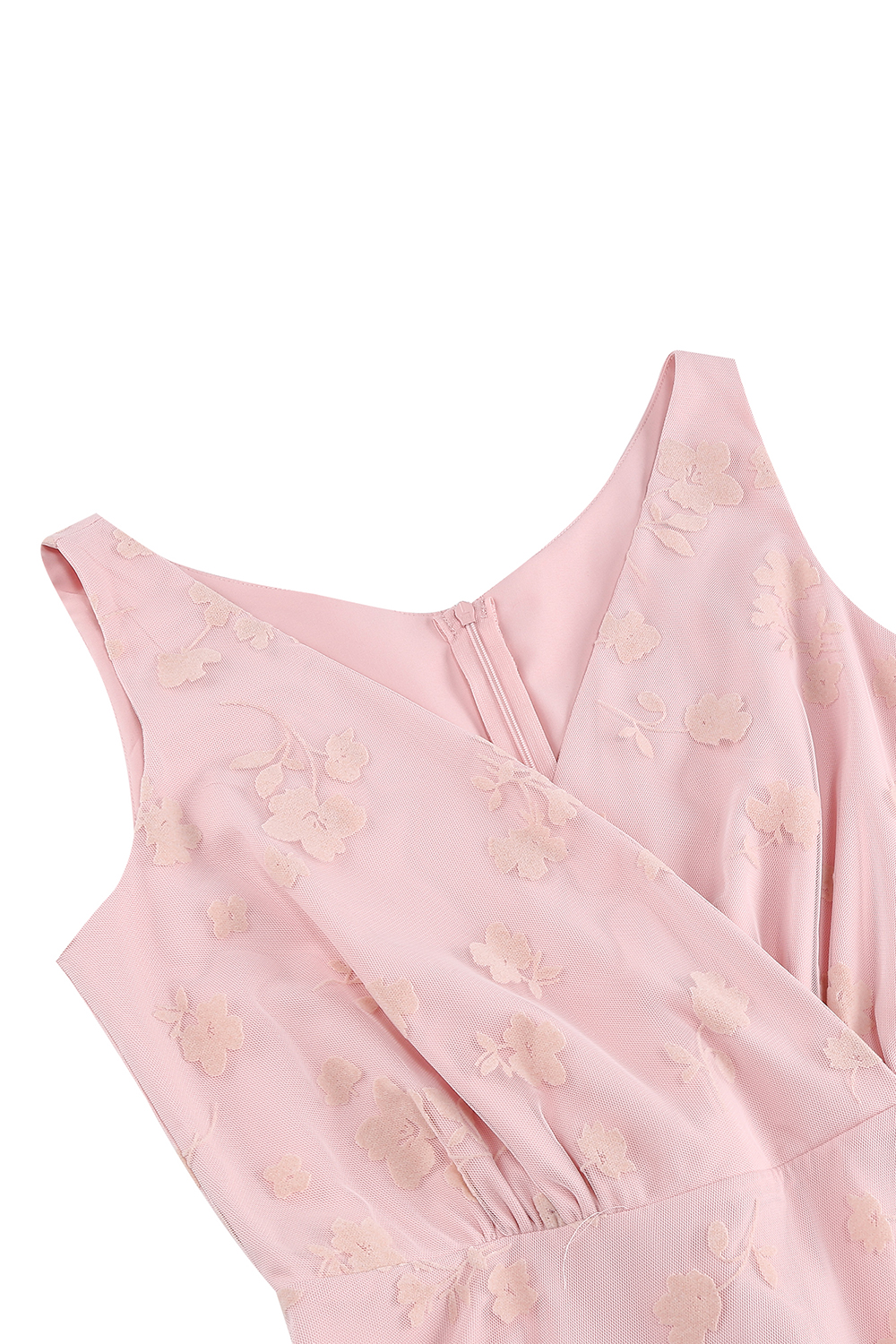 Elegant V-Neck Sleeveless Bow Tie Mid-Length Cocktall Dress for Women