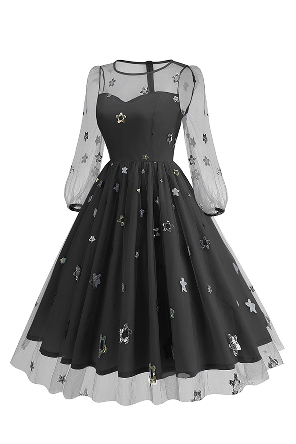 Sexy Appliques Tulle A-Line Cocktall Dress