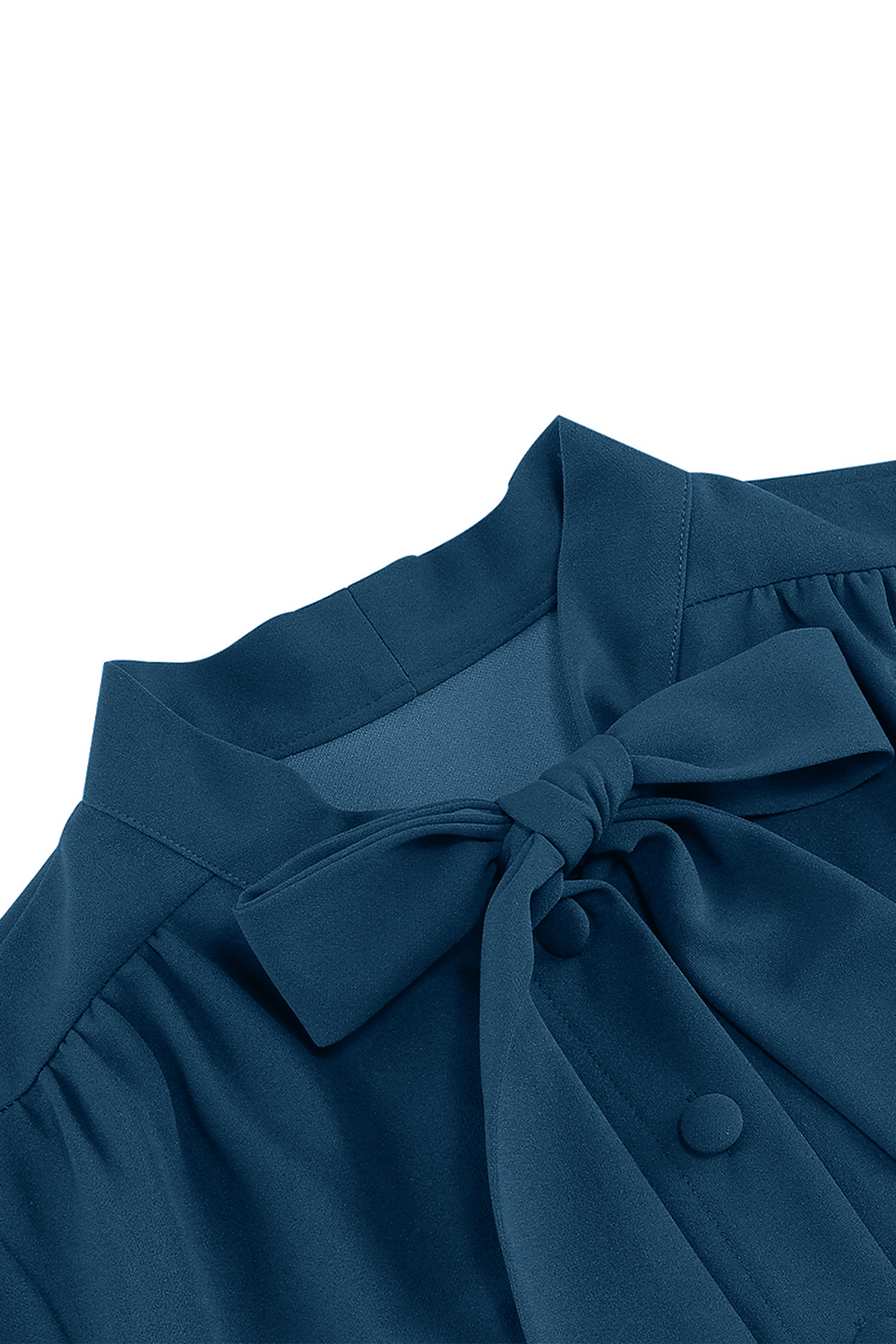 Elegant Bow Button-Up Wrinkles Party Dress