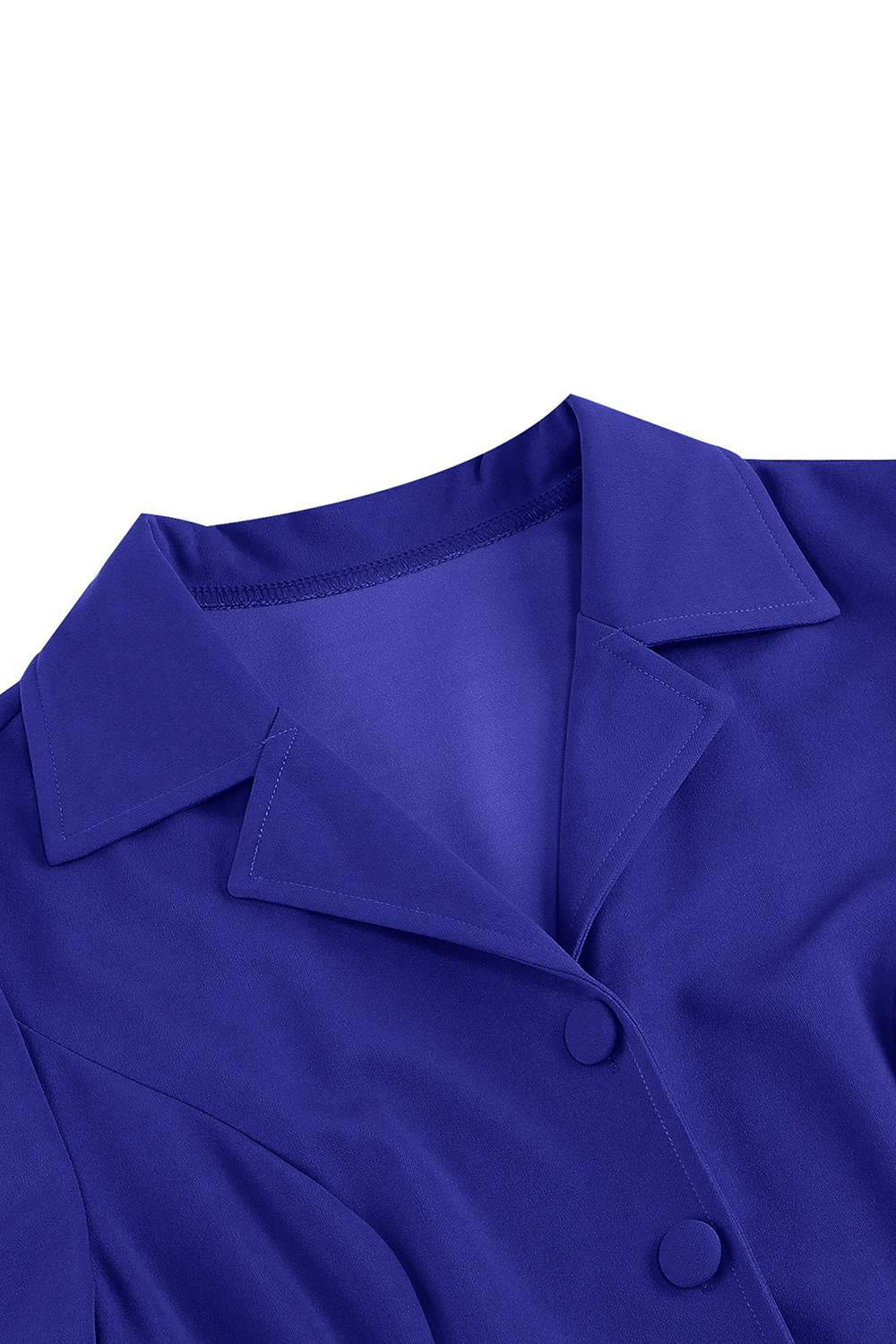 Elegant Notched Lapel Button-Up A-Line Cocktall Dress